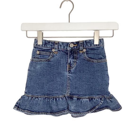 GAP Other - Gap Denim Ruffle Hem Mini Skirt Girls Size 4